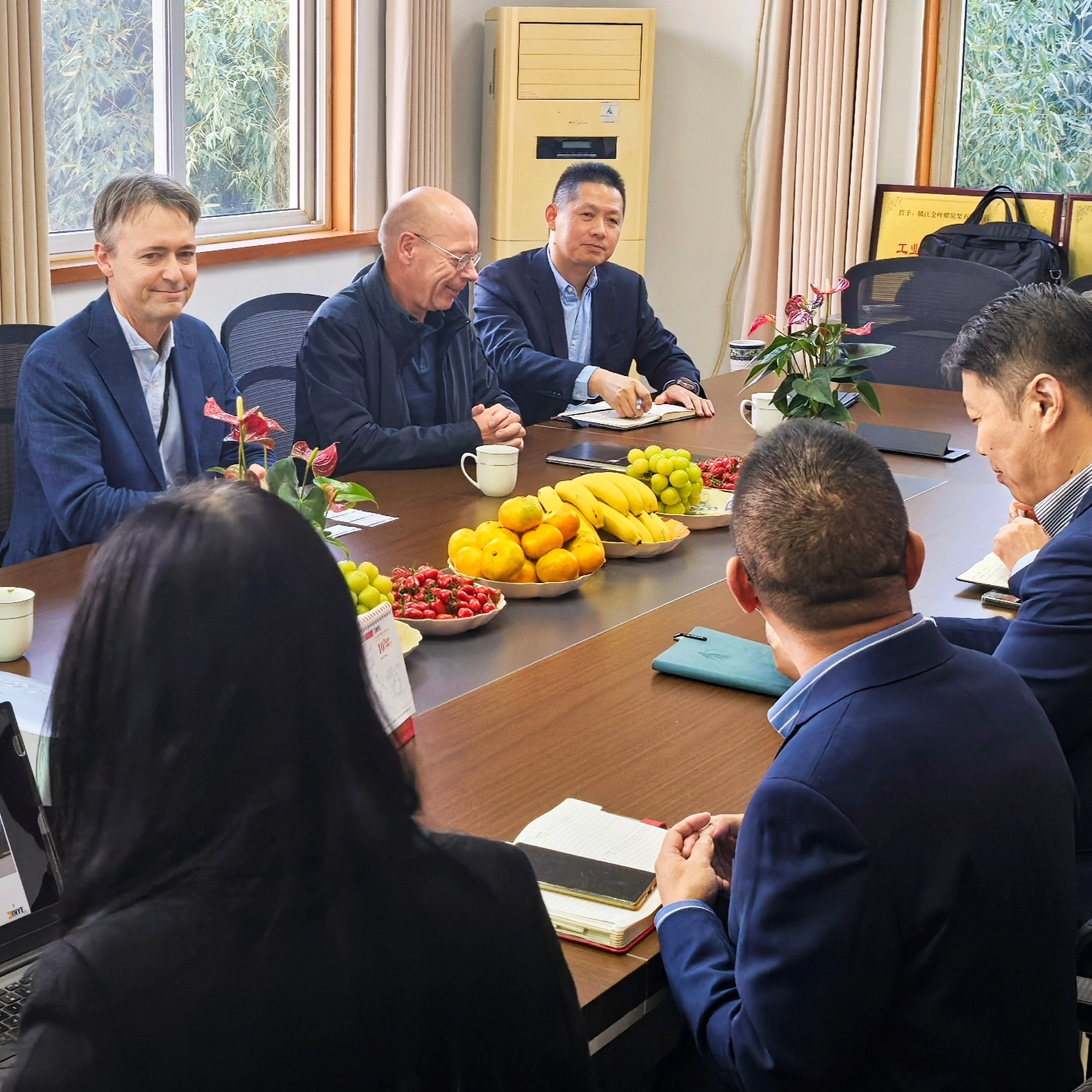 Sr.Bernd Bertram, vice-presidente, negócio de propulsão Marine Power Wartsila e sua equipe visitaram Zhenjiang Jinye Propeller Co., ltd em 7 de novembro de 2024